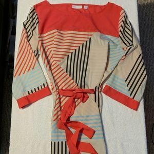 NY&Co lightweight tunic blouse M color blocked